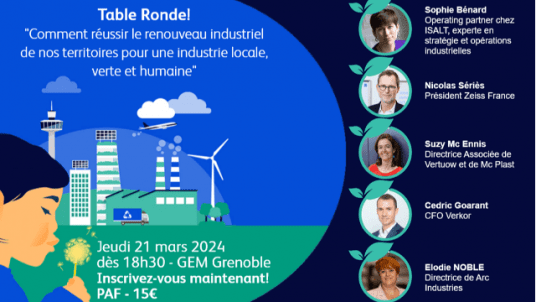 Table ronde : "Réussir le renouveau industriel de nos territoires" en partenariat avec les  alumni de Centrale - Supélec